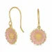 11,5 mm margriet pink oorbellen in verguld sterlingzilver - Marie