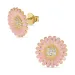 14,5 mm margriet pink oorsteker in verguld zilver - Matilda