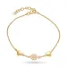 hart margriet roze armband in verguld sterlingzilver - Maggie