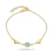hart margriet blauwe armband in verguld sterlingzilver - Maggie