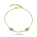 hart margriet blauwe armband in verguld sterlingzilver - Maggie