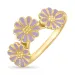 margriet paarse ring in verguld sterlingzilver - Maggie