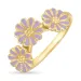 margriet paarse ring in verguld sterlingzilver - Maggie
