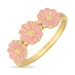 margriet roze ring in verguld sterlingzilver - Maggie