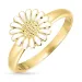 10 mm margriet ring in verguld sterlingzilver - Matilda