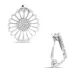 13,5 mm margriet oorclips in zilver - Marie