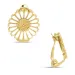 13,5 mm margriet oorclips in verguld zilver - Marie