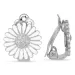 14 mm margriet oorbellen in zilver - Matilda