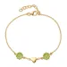 hart margriet lichtgroene armband in verguld sterlingzilver - Maggie