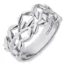 blad ring in zilver