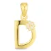 letter d hanger in verguld sterlingzilver