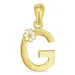letter g hanger in verguld sterlingzilver