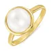 parel ring in verguld sterlingzilver