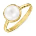 parel ring in verguld sterlingzilver