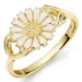 10 mm margriet ring in verguld sterlingzilver - Marie