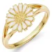 10 mm margriet ring in verguld sterlingzilver - Marie