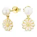 margriet parel oorbellen in verguld zilver - Maggie