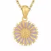margriet paarse ketting in verguld sterlingzilver met hanger in verguld sterlingzilver - Marie