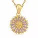 margriet paarse ketting in verguld sterlingzilver met hanger in verguld sterlingzilver - Marie