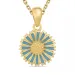 margriet blauwe ketting in verguld sterlingzilver met hanger in verguld sterlingzilver - Marie