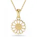 11 mm margriet ketting met hanger in verguld sterlingzilver - Marie