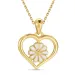 hart margriet ketting met hanger in verguld sterlingzilver - Maggie