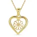 hart margriet ketting met hanger in verguld sterlingzilver - Maggie