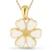 bloem hanger met ketting in verguld sterlingzilver - Magda