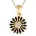 11 mm margriet zirkoon hanger met ketting in verguld sterlingzilver - Matilda