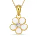 margriet hanger met ketting in verguld sterlingzilver - Majse