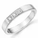 diamant mémoire ring in 14 karaat witgoud 3 x 0,03 ct