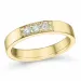 diamant mémoire ring in 14 karaat goud 0,15 ct