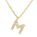 letter m zirkoon ketting met hanger in 8 karaat goud