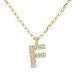 letter f zirkoon ketting met hanger in 8 karaat goud - My Letter