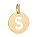 letter s hanger in 8 karaat goud