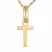 letter t ketting in verguld sterlingzilver met hanger in 8 karaat goud