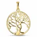 rond boom van het leven hanger in 8 karaat goud