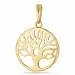 12 mm boom van het leven hanger in 8 karaat goud