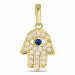 hamsa hand zirkoon hanger in 8 karaat goud