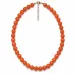 oranje chalcedoon ketting in verguld staal - AURA