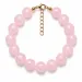 roze kwarts armband in verguld staal - AURA