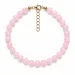 roze kwarts armband in verguld staal - AURA