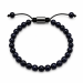 blauwe goldstone armband in nylon met verstelbaar koord