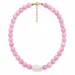 pink jadesteen ketting in verguld staal - AURA