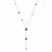 aquamarijn Y-ketting in verguld messing - AURA
