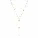 gele jadesteen Y-ketting in verguld staal - AURA