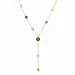 jadesteen Y-ketting in verguld messing - AURA