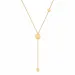 gele jadesteen Y-ketting in verguld staal - AURA