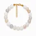 witte mosagaat armband in verguld staal - AURA