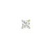 1 x 0,08 ct diamant solitaire oorbel in 14 karaat goud met diamant 